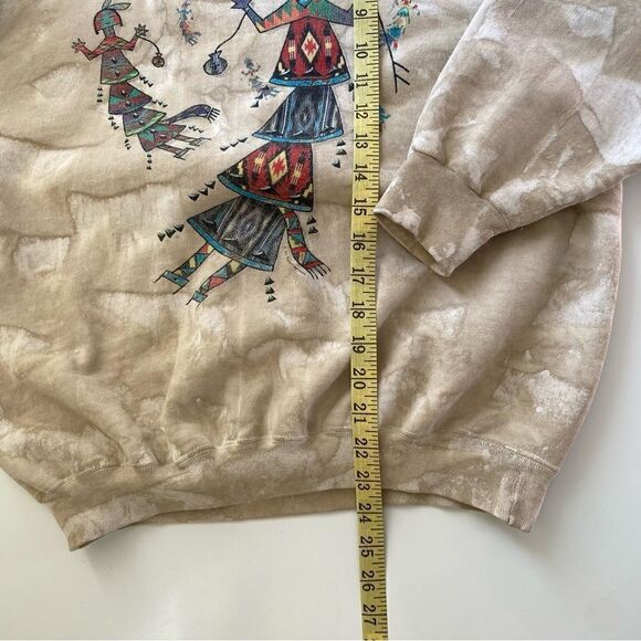 Vintage Southwest Yei Navajo print sweatshirt tie dye size Medium - Picture 5 of 10